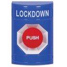 STI SS2404LD-EN Stopper Station – Blue – Momentary – Mushroom – Lockdown Label